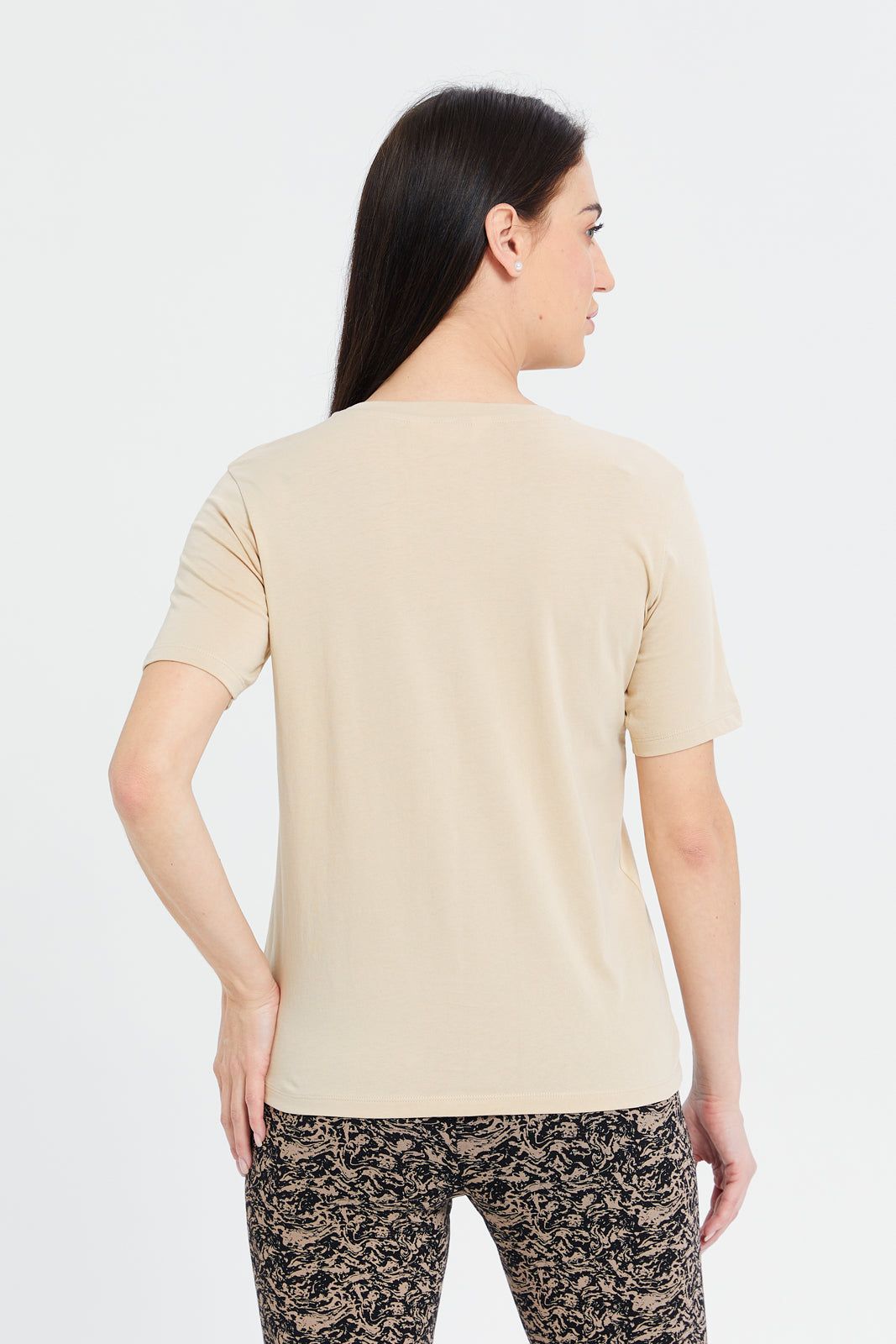 Women Beige Floral Embellished T-Shirt sold by Redtag product image thumbnail 3