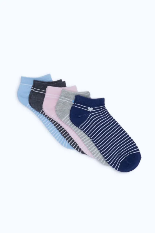 Women Assorted Striped Ankle Socks Set (Pack of 5) sold by Redtag