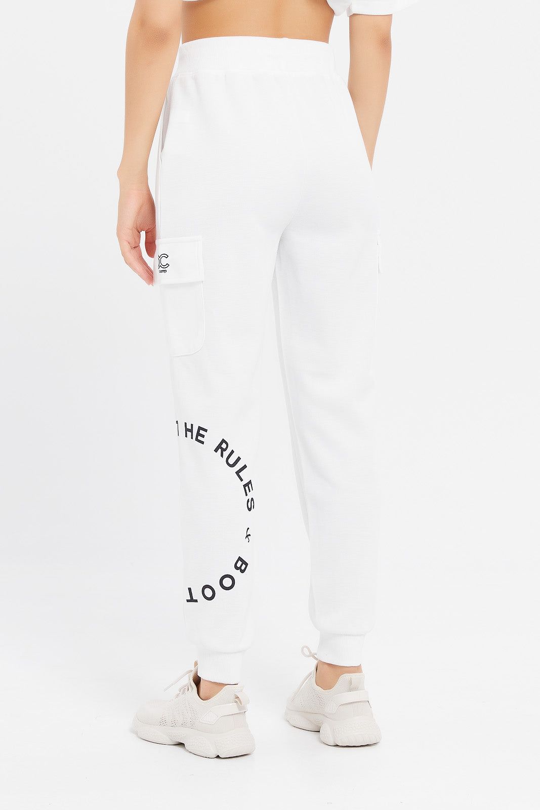 Women Ivory Printed Joggers sold by Redtag product image thumbnail 3