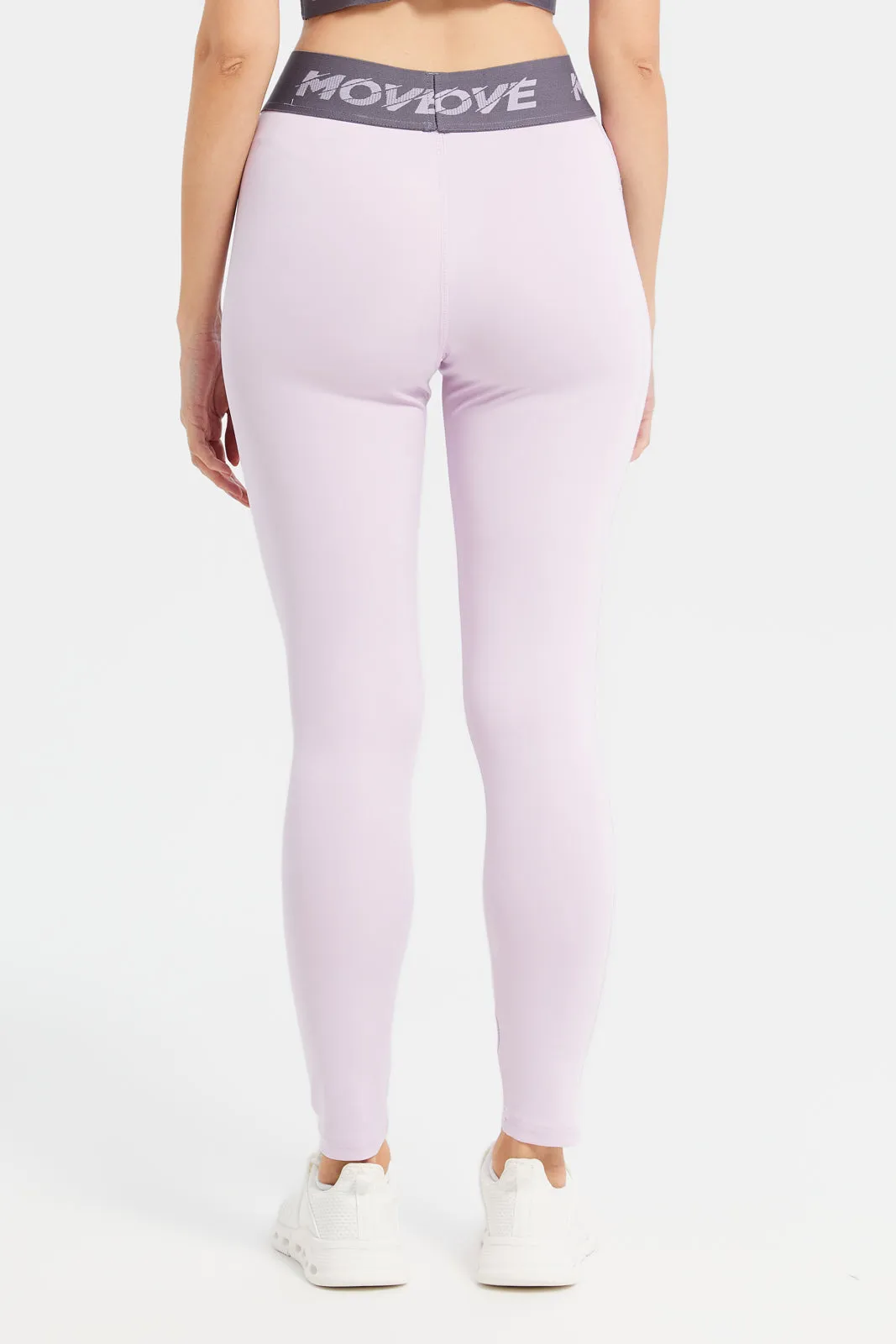 Women Lilac Active Legging With Tape Detailing sold by Redtag product image thumbnail 3