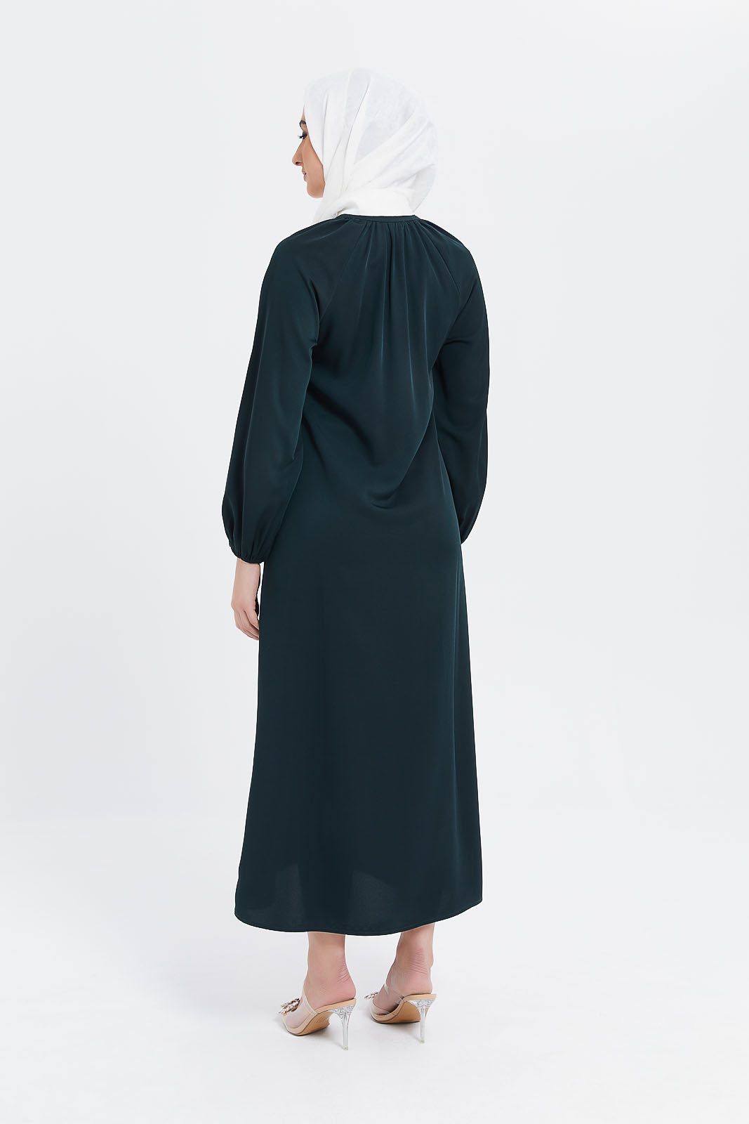 Women Teal Front Button Dress sold by Redtag product image thumbnail 3