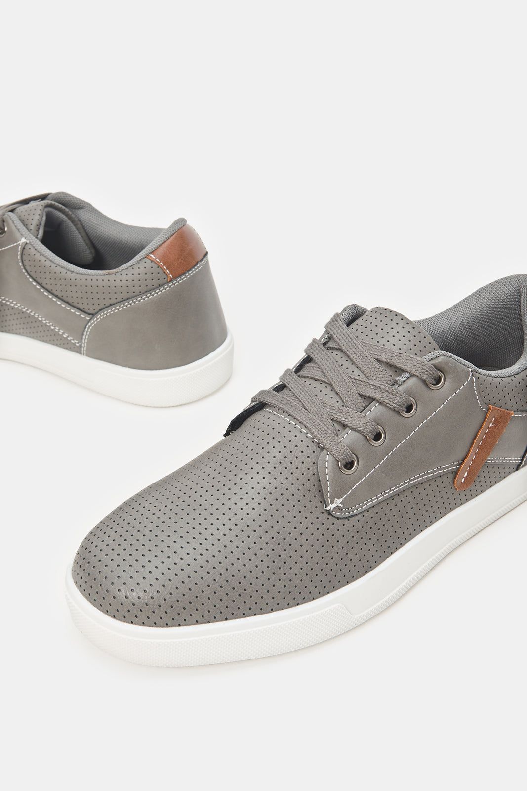 Men Grey Textured Sneakers sold by Redtag product image thumbnail 3