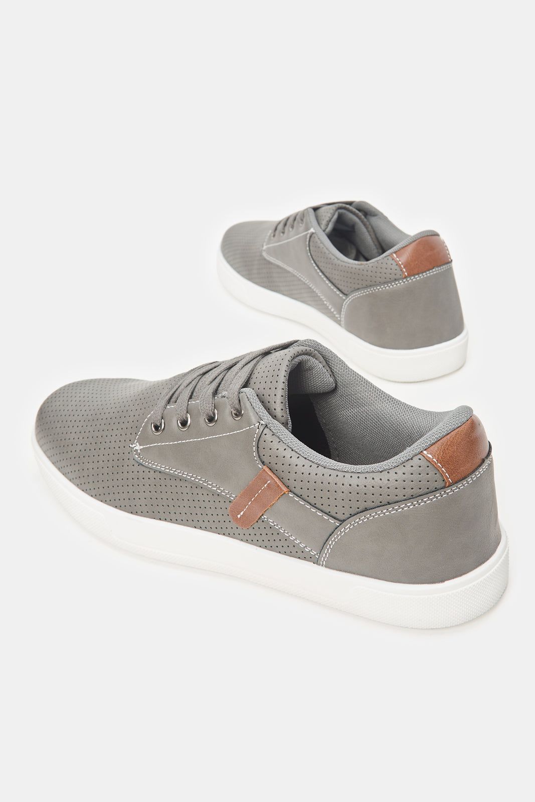Men Grey Textured Sneakers sold by Redtag product image thumbnail 4