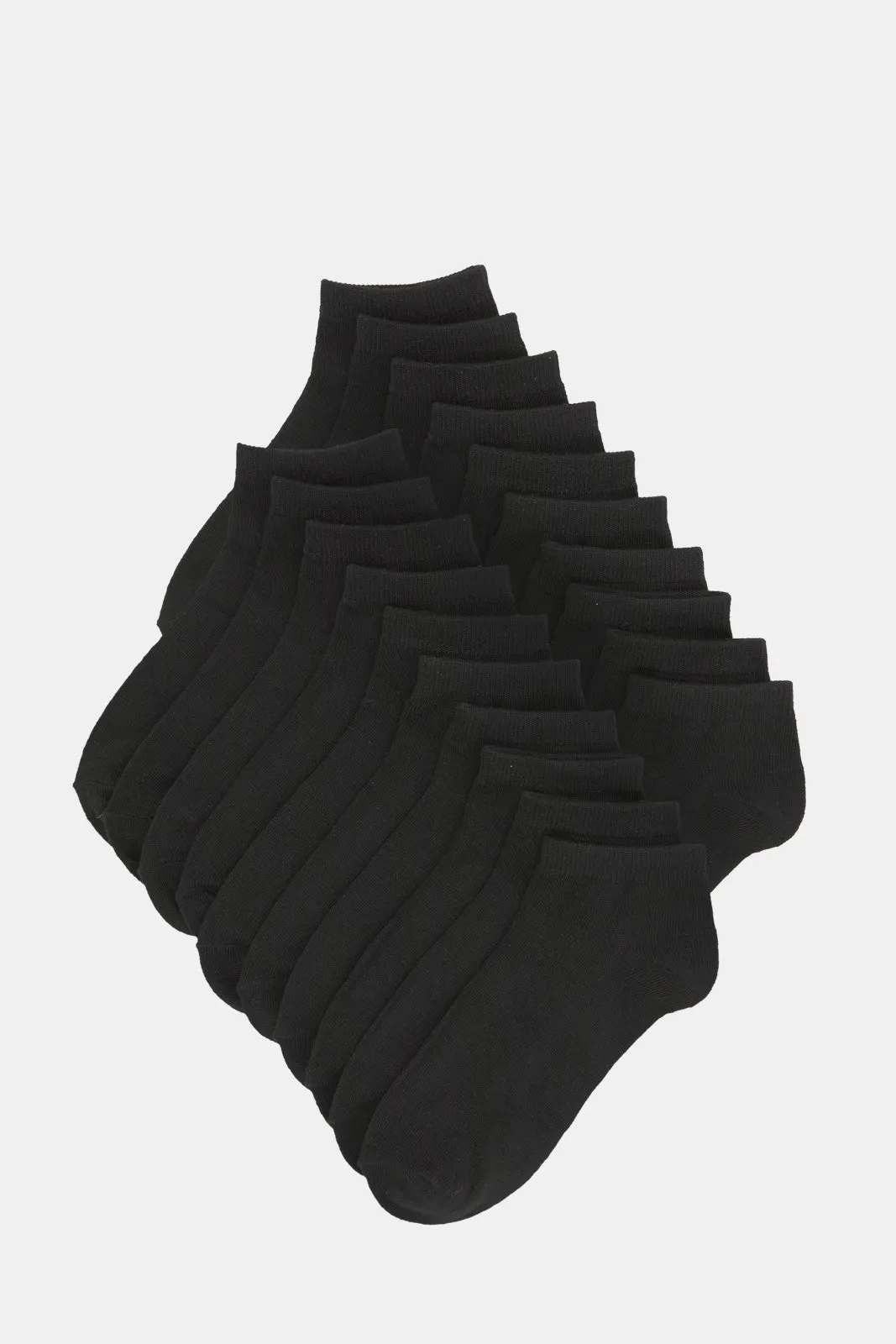 Women Black Basic Ankle Box Socks (10 Pairs) sold by Redtag