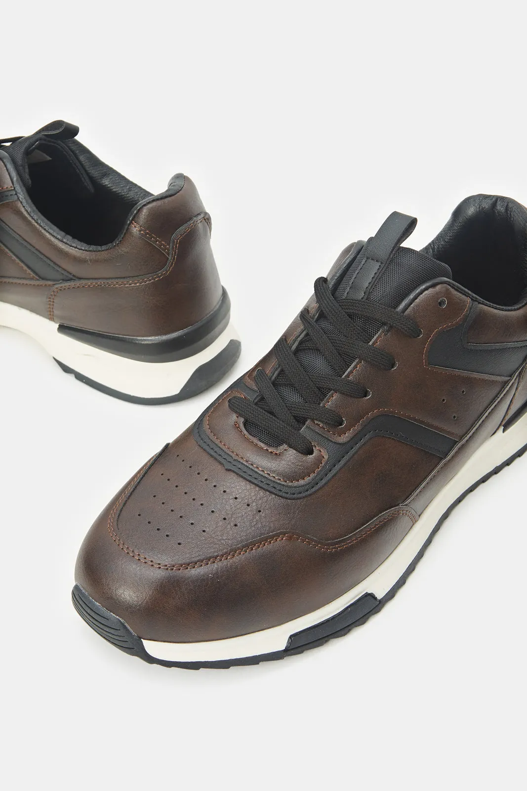 Men Brown Lace Up Sneaker sold by Redtag product image thumbnail 3