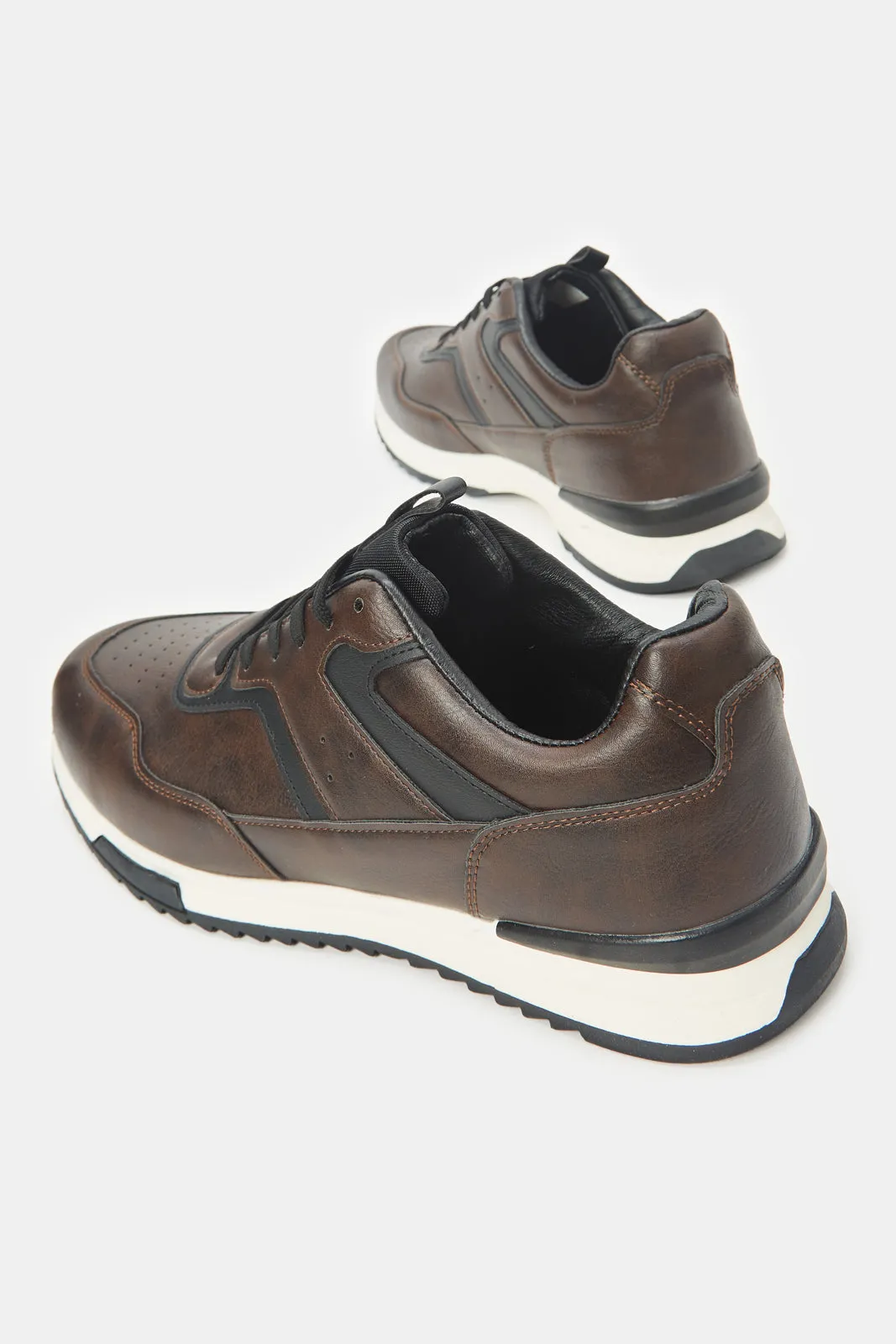 Men Brown Lace Up Sneaker sold by Redtag product image thumbnail 4