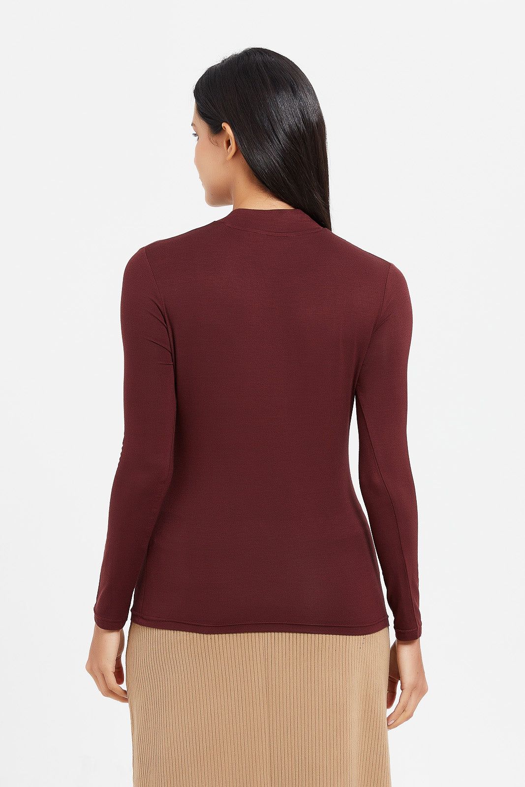Women Brown Turtle Neck T-Shirt sold by Redtag product image thumbnail 3