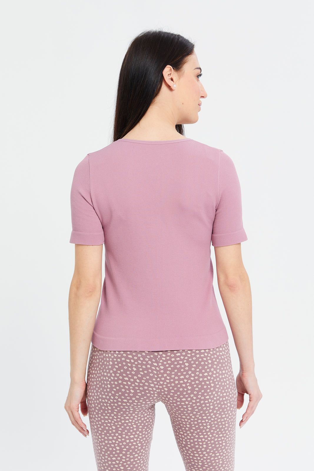 Women Pink Ribbed Top sold by Redtag product image thumbnail 3