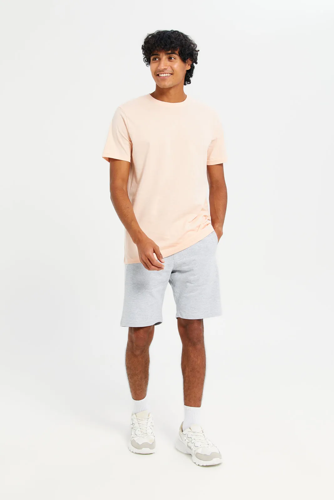 Men Pink Crew Neck T-Shirt sold by Redtag product image thumbnail 2