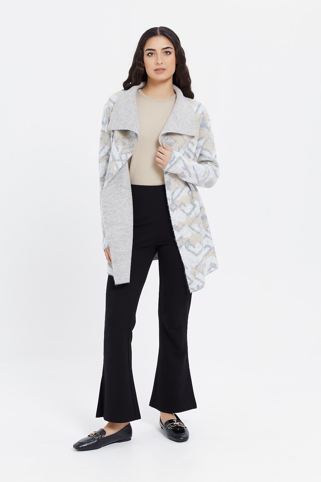 Women Grey Knitted Cardigan sold by Redtag product image thumbnail 3