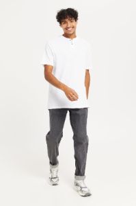 Men White Henley T-Shirt sold by Redtag