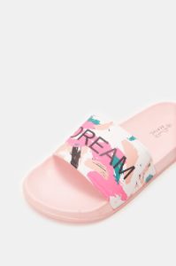Women Pink Print Slides sold by Redtag