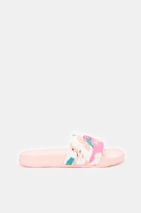 Women Pink Print Slides sold by Redtag