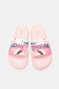 Women Pink Print Slides sold by Redtag