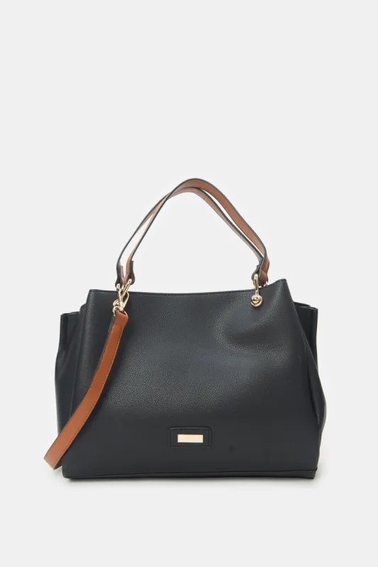 Women Black Embellished Day Bag sold by Redtag