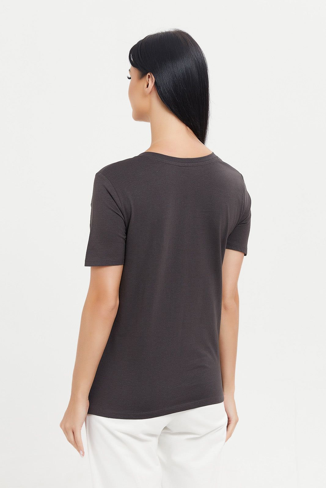 Women Charcoal We Bare Bear Printed T-Shirt sold by Redtag product image thumbnail 3