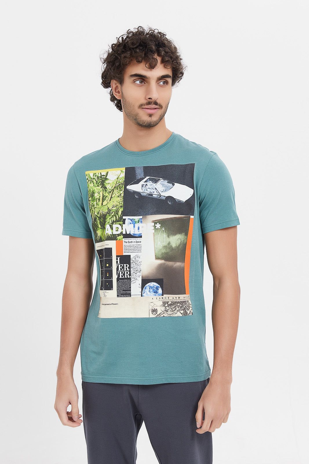 Men Green Graphic T-Shirt sold by Redtag