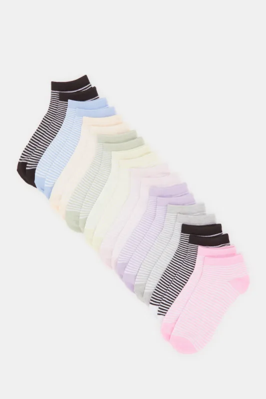 Women Assorted Ankle Box Socks (10 Pairs) sold by Redtag