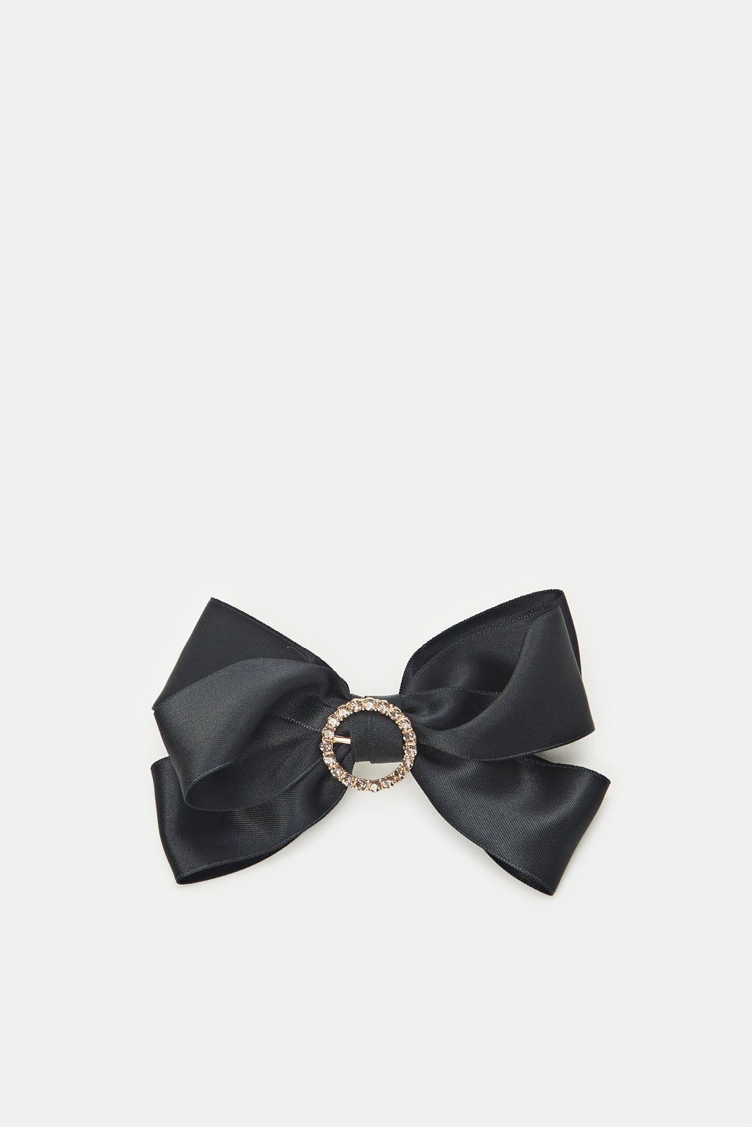 Women Black Embellished Bow Hair Clip (1 Piece) sold by Redtag