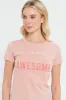 Women Pink Awesome Printed T-Shirt sold by Redtag