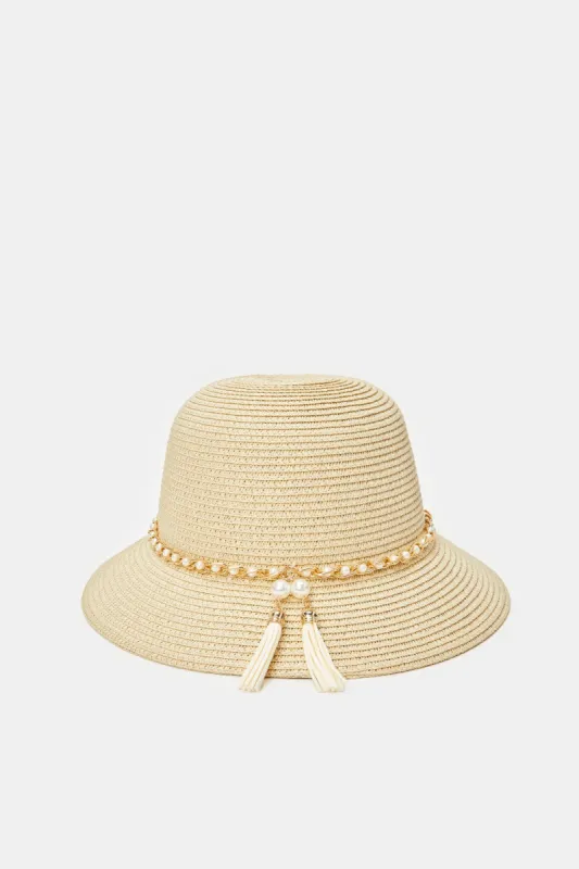 Women Band Embellished Hat sold by Redtag