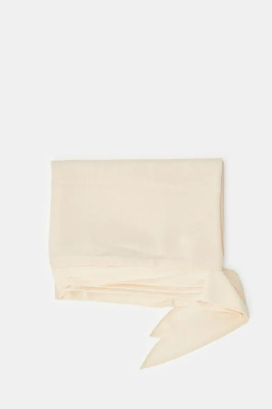 Women Beige Plain Hijab sold by Redtag