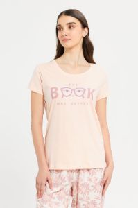 Women Pink Printed Print Pyjama Set (2 Piece) sold by Redtag