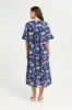 Blue Short Sleeve Printed Lace Nightgown sold by Redtag