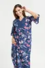 Blue Short Sleeve Printed Lace Nightgown sold by Redtag