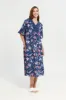 Blue Short Sleeve Printed Lace Nightgown sold by Redtag