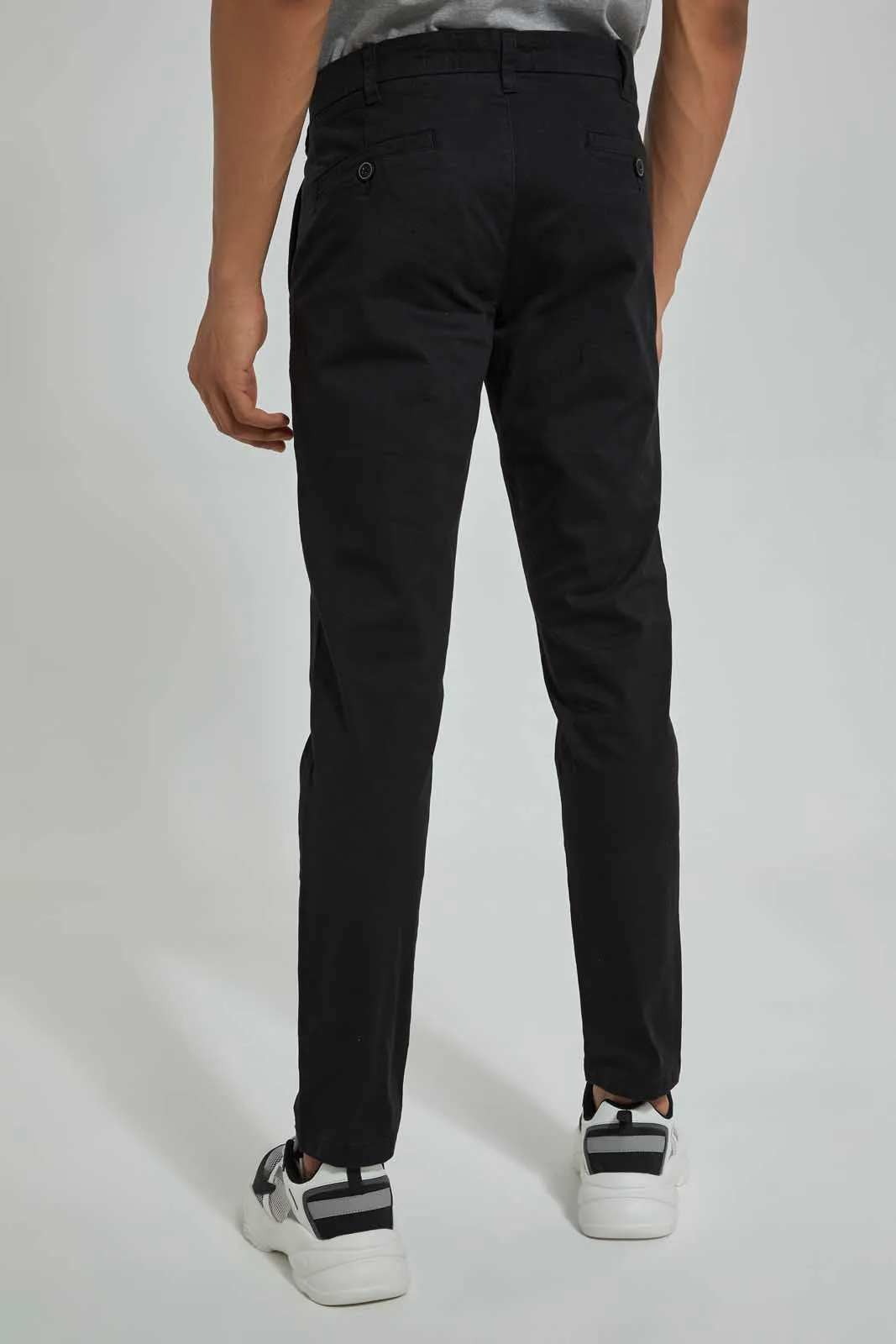 Men Black Regular Fit Trousers sold by Redtag product image thumbnail 4