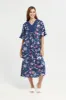 Blue Short Sleeve Printed Lace Nightgown sold by Redtag