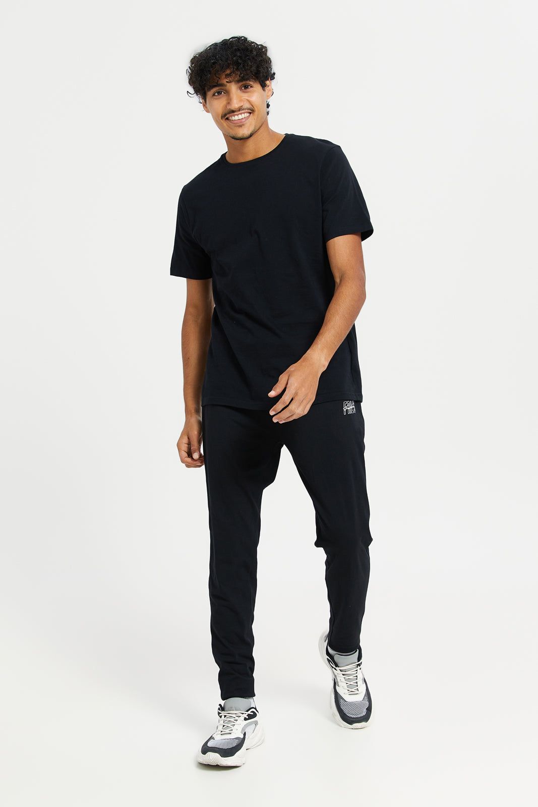 Men Black Cuffed Pyjama Bottom sold by Redtag product image thumbnail 2