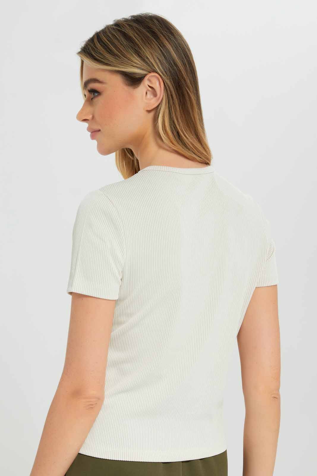 Women Ecru Ribbed Top sold by Redtag product image thumbnail 4