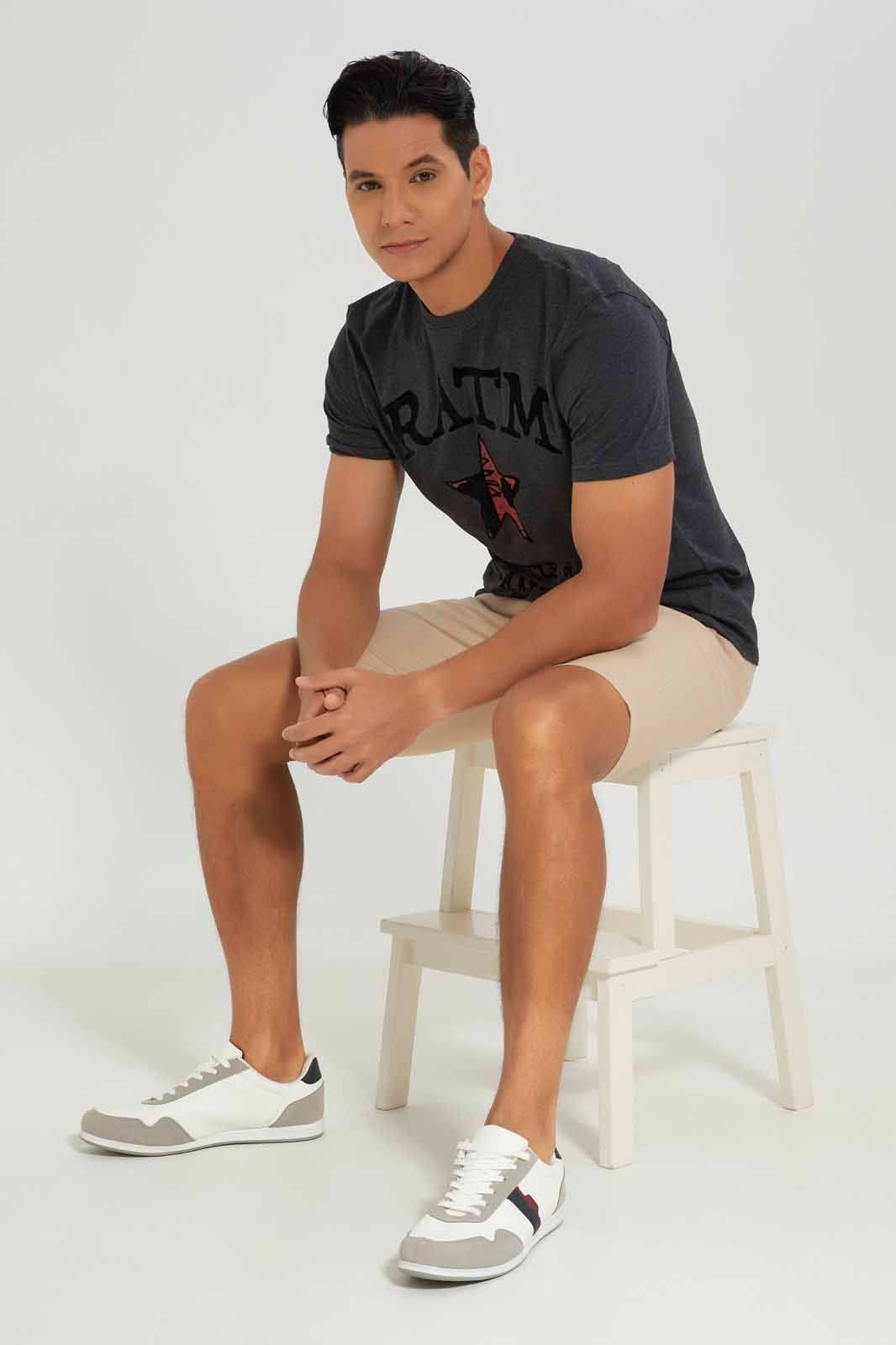 Men Charcoal RATM Black T-Shirt sold by Redtag product image thumbnail 2