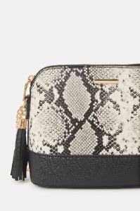 Women Black Animal Print Cross Body Bag sold by Redtag