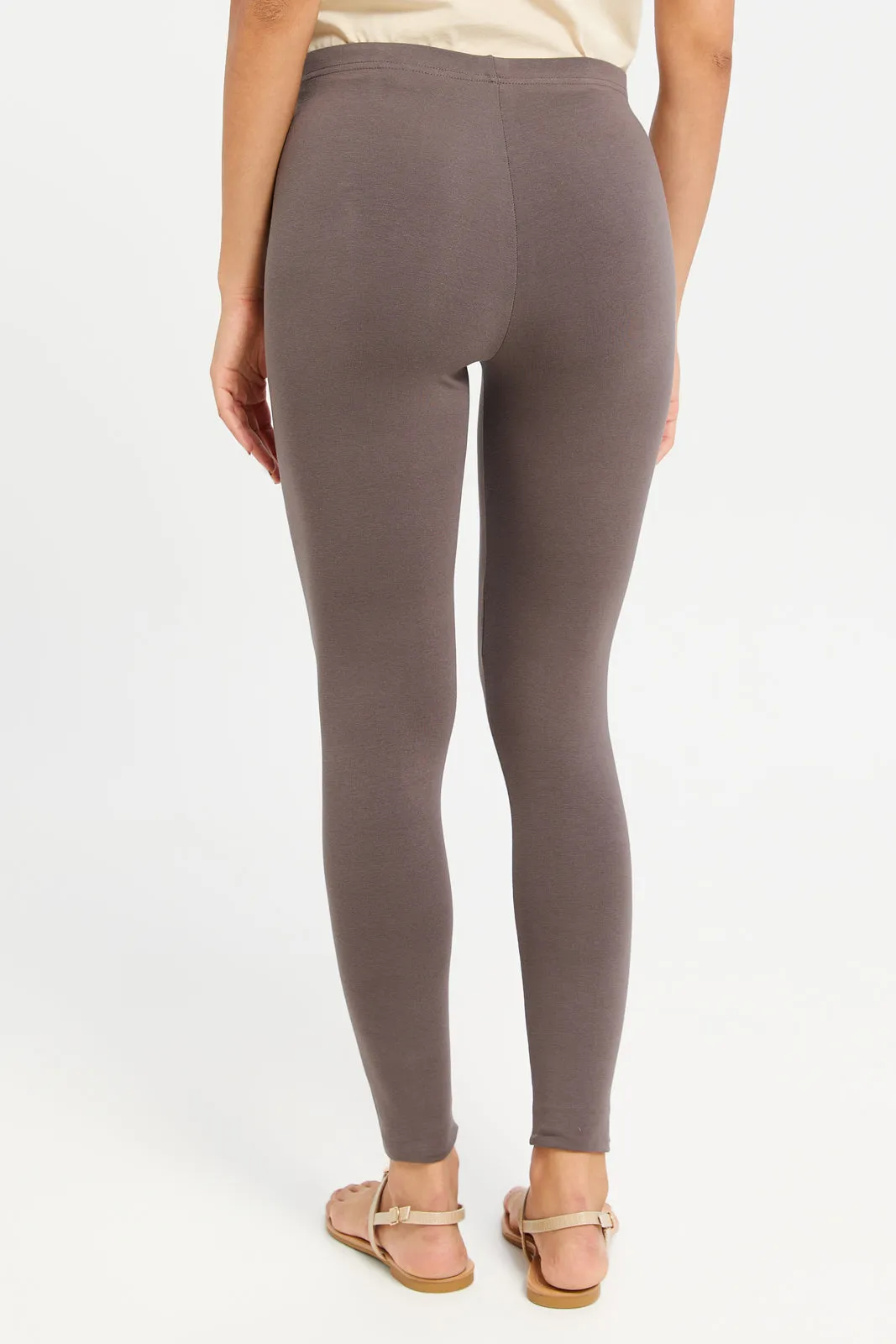 Women Brown Long Leggings sold by Redtag product image thumbnail 3
