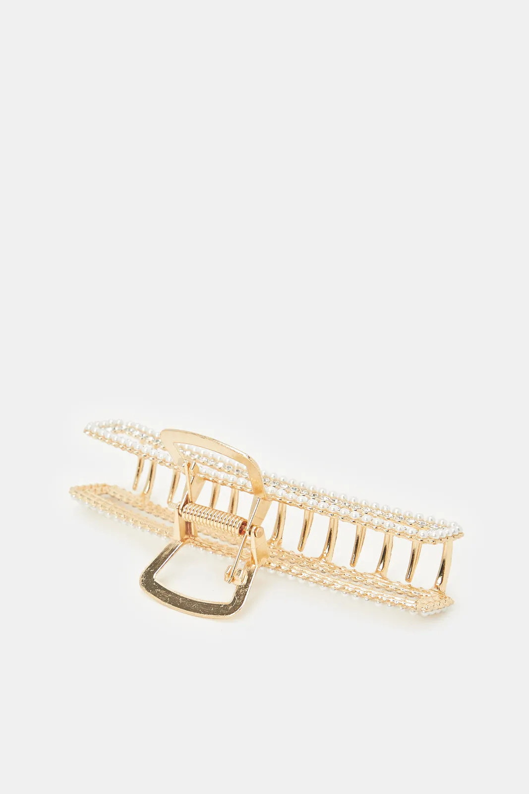 Women Gold Embellished Hair Claw sold by Redtag product image thumbnail 2