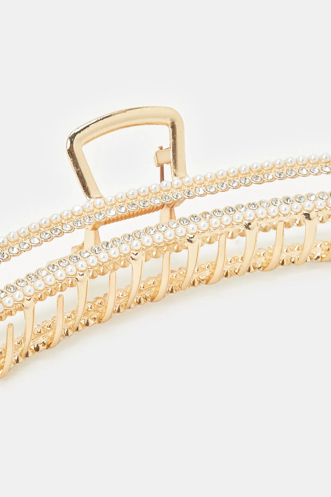 Women Gold Embellished Hair Claw sold by Redtag product image thumbnail 3