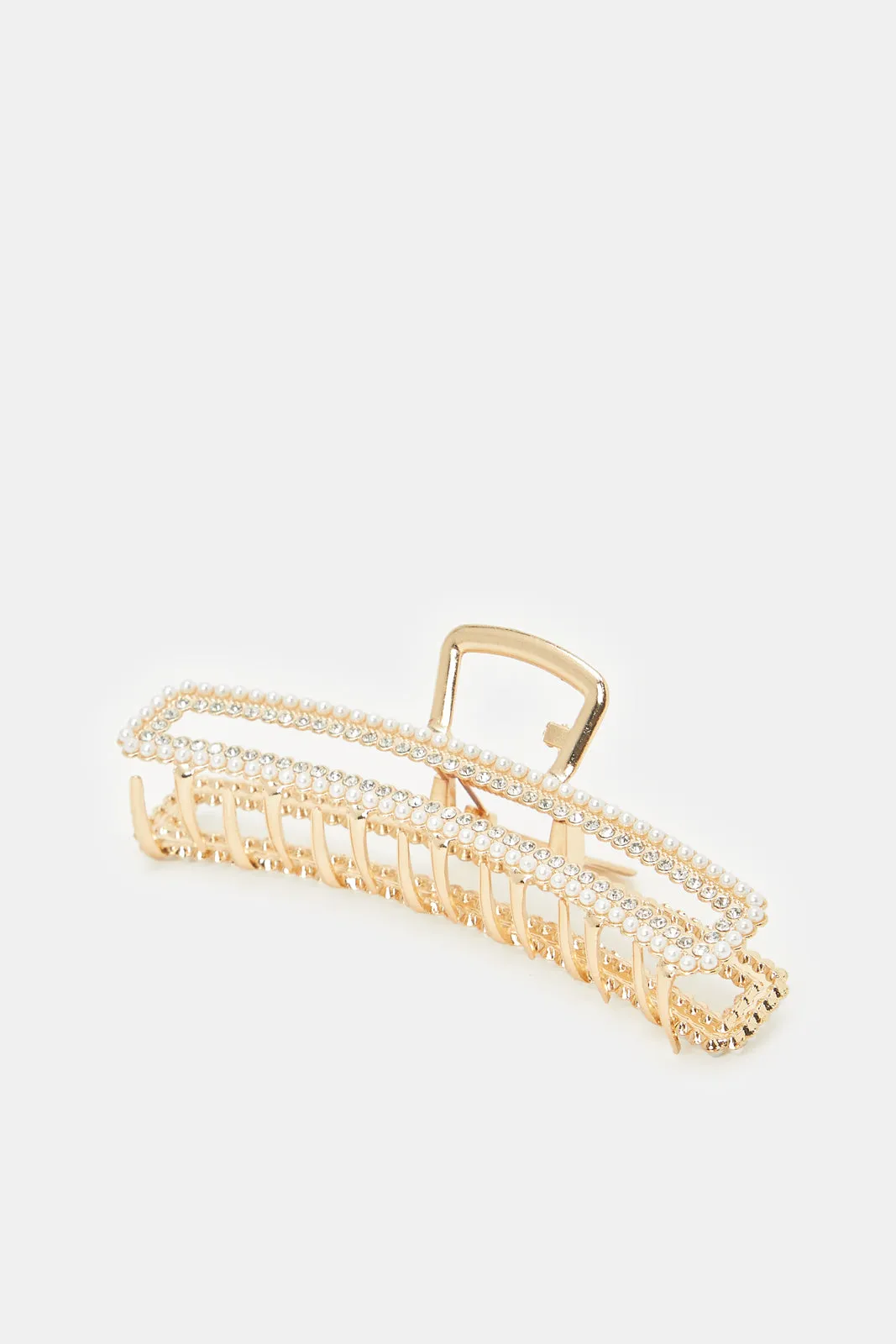 Women Gold Embellished Hair Claw sold by Redtag