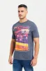 Men Charcoal Graphic T-Shirt sold by Redtag