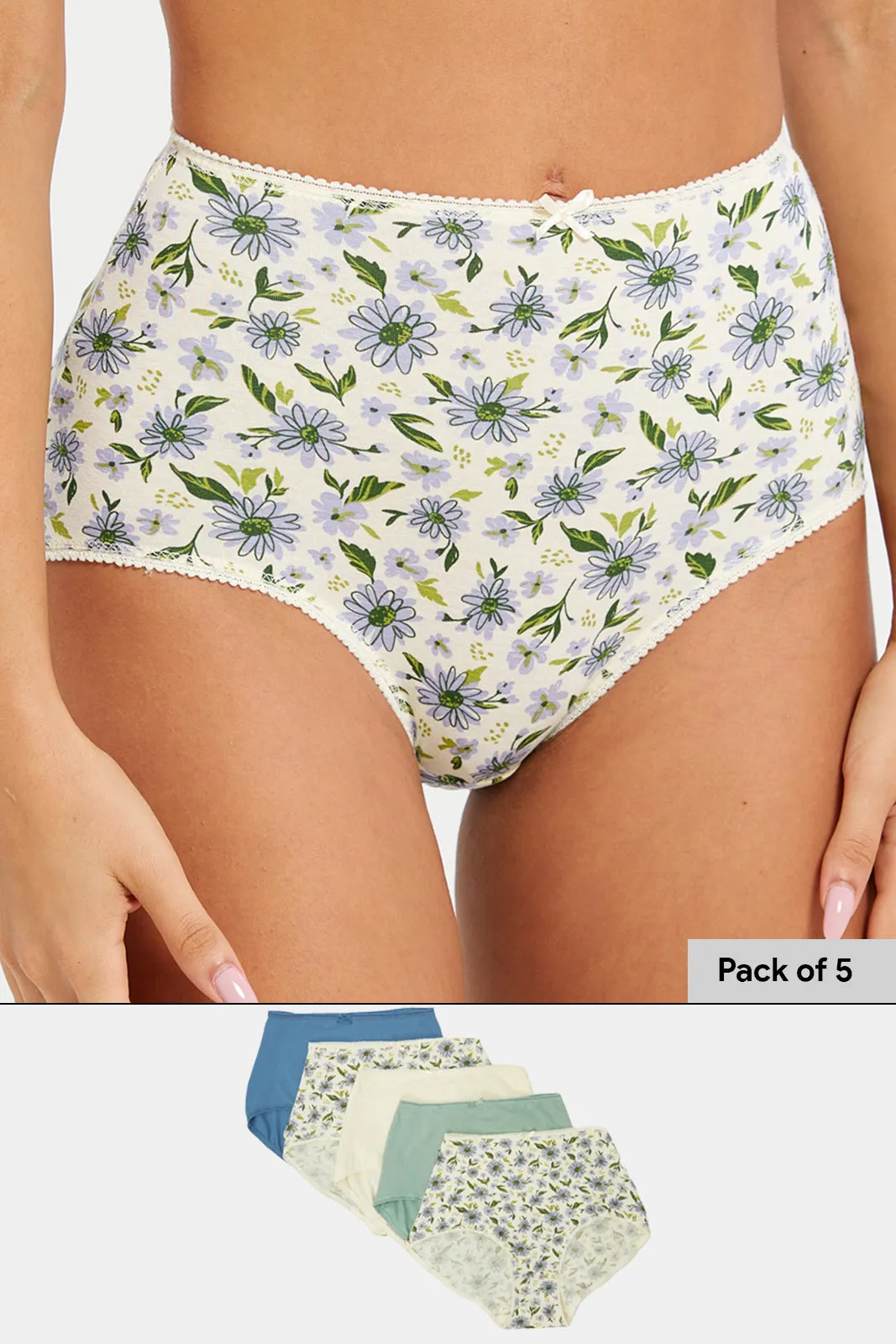Women Assorted Full Brief Pack (Pack of 5) sold by Redtag