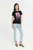 Women Blue Plain With Bottom Tie Dye Jeans sold by Redtag
