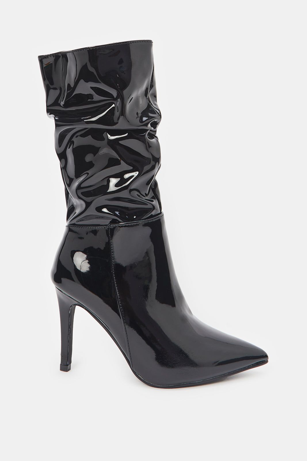 Women Black Heeled Knee Boots sold by Redtag