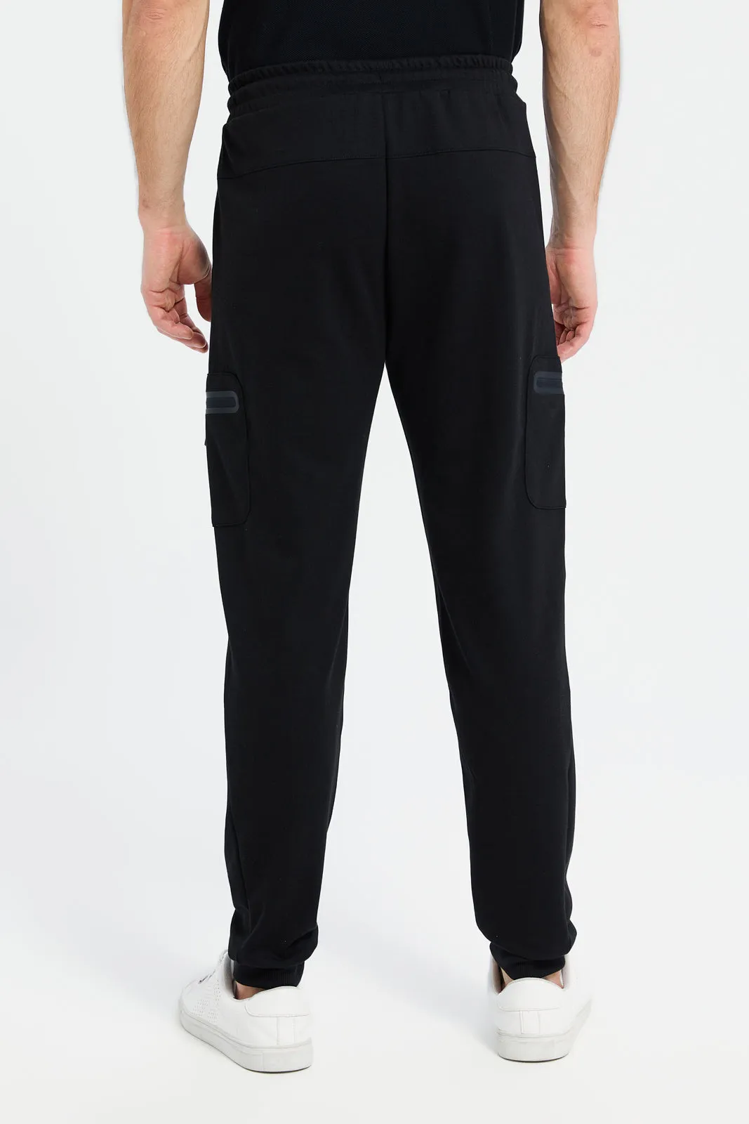 Men Black Plain Jogger Pants sold by Redtag product image thumbnail 3