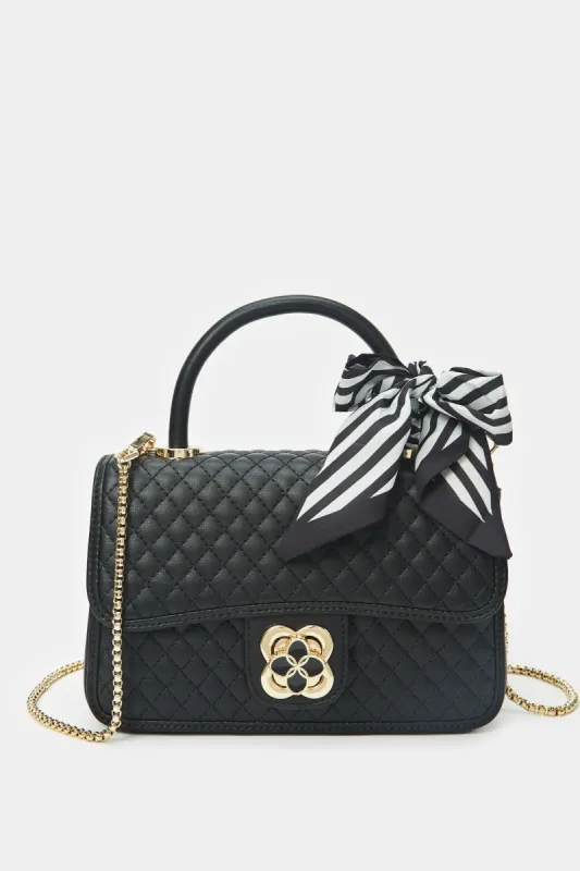 Women Black Embellished Day Bag sold by Redtag