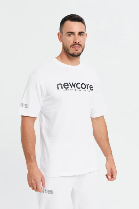 Men White New Core T-Shirt sold by Redtag