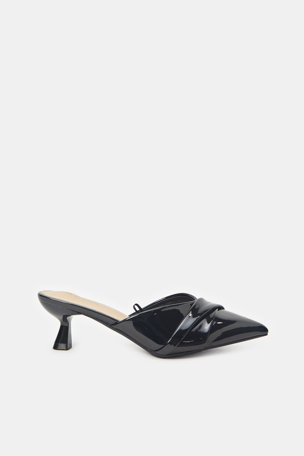 Women Black Patent Mule sold by Redtag