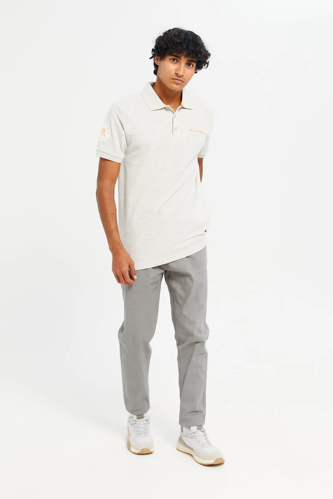 Men Grey Twill Jogger Pants sold by Redtag product image thumbnail 2