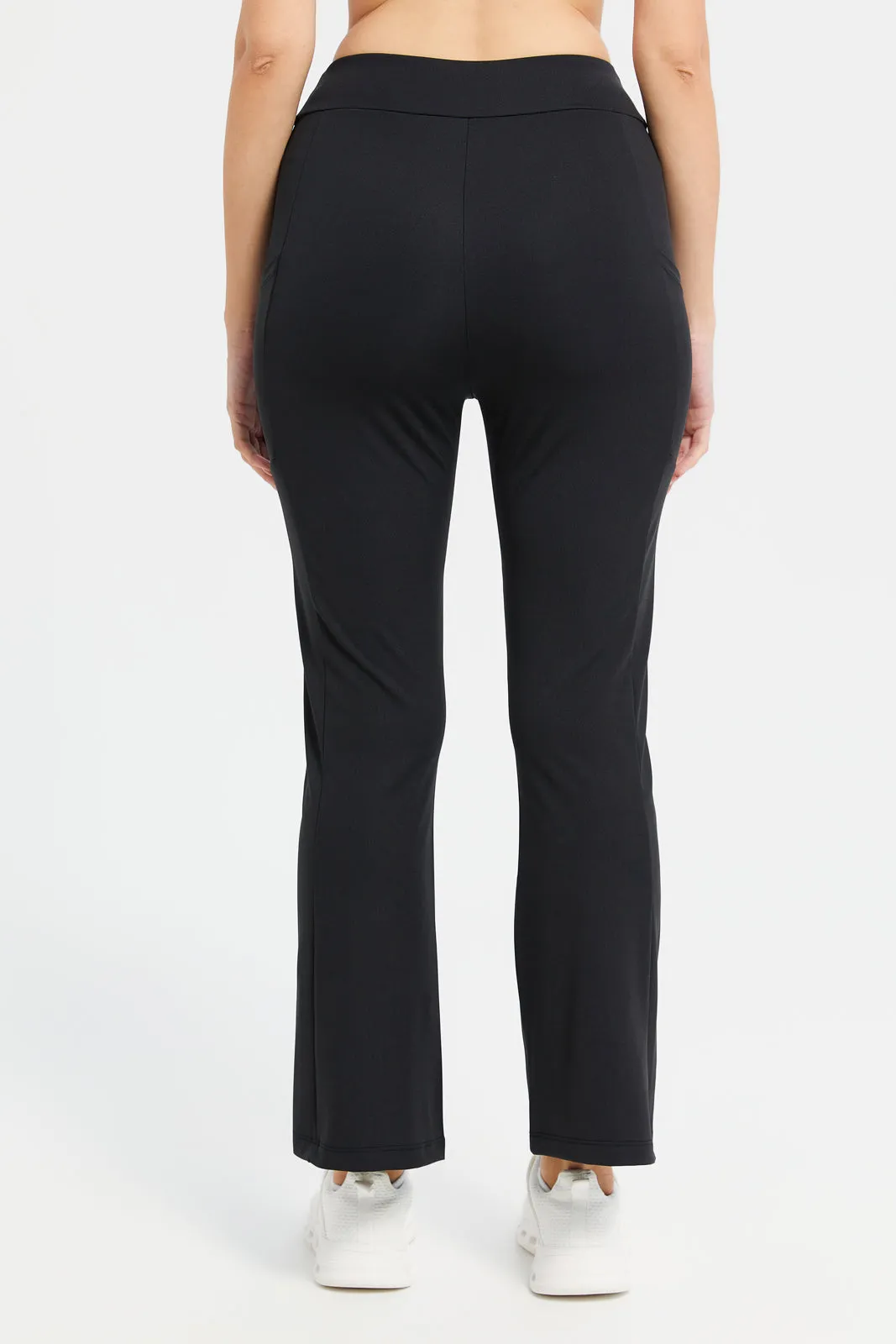 Women Black Straight Leg Performance Pants sold by Redtag product image thumbnail 3